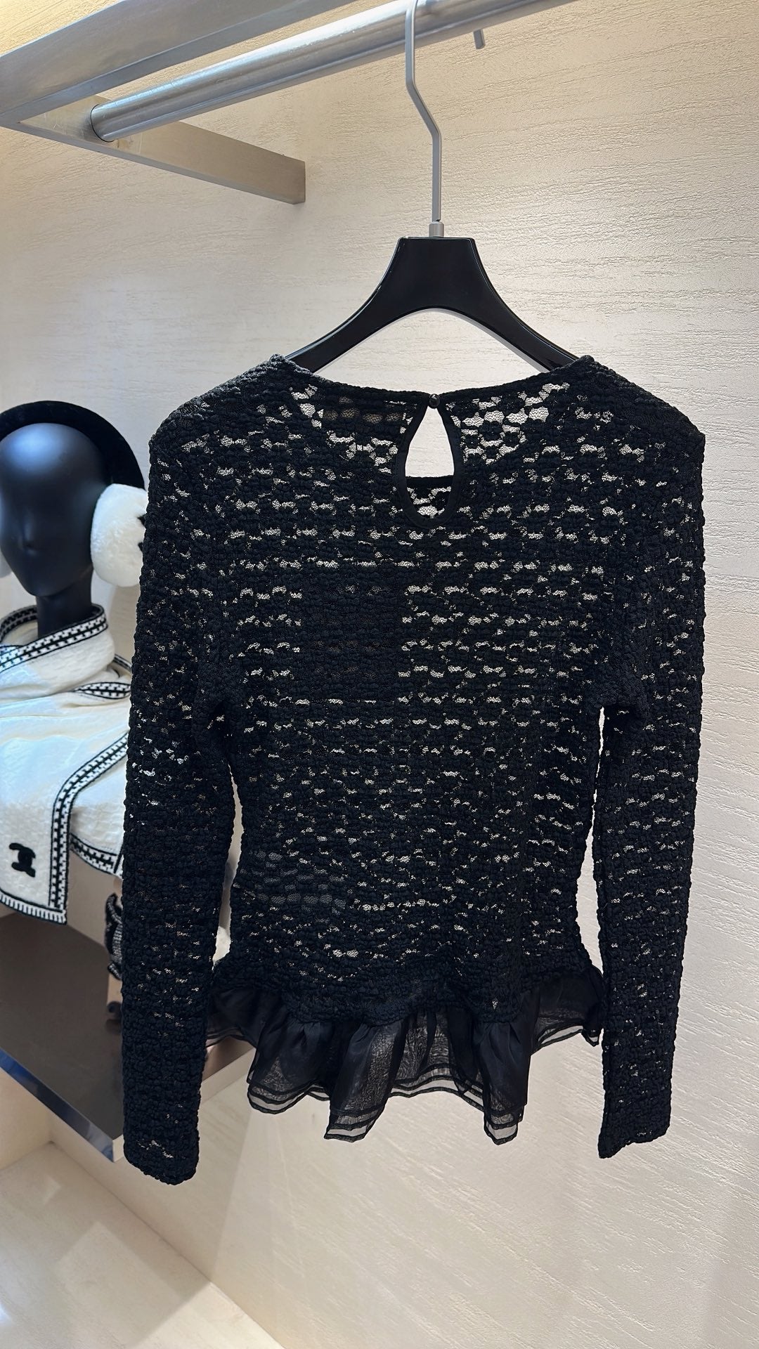 CHANEL 26S SHEER ORGANZA BLOUSE 660
