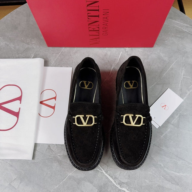 VALENTINO 26S LOAFERS IN BLACK SUEDE