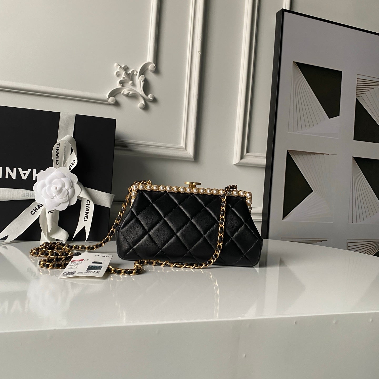 CHANEL 26S CROSSBODY BAG 20 IN BLACK LAMBSKIN