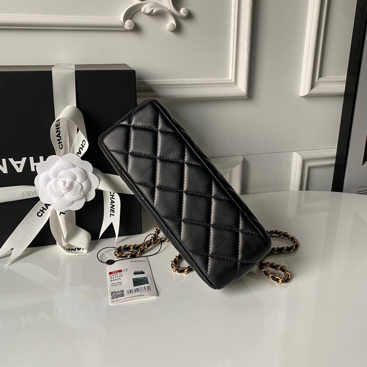 CHANEL 26S CROSSBODY BAG 20 IN BLACK LAMBSKIN
