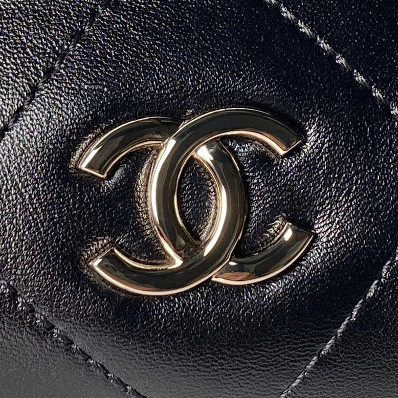 CHANEL 26S HOBO BAG 23 IN BLACK LAMBSKIN