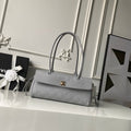 CHANEL 26S BOWLING BAGUETTE BAG 30CM IN GREY CAVIAR CALFSKIN