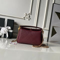 CHANEL 26S HOBO BAG SMALL 23 IN BURGUNDY RED QUILTED LAMBSKIN GOLD HARDWARE