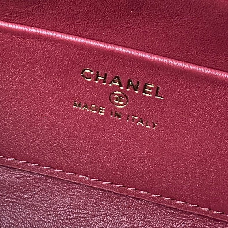 CHANEL 26S BARREL CLUTCH WITH CHAIN 23 IN KHAKI BROWN CROCODILE-EMBOSSED CALFSKIN GOLD HARDWARE