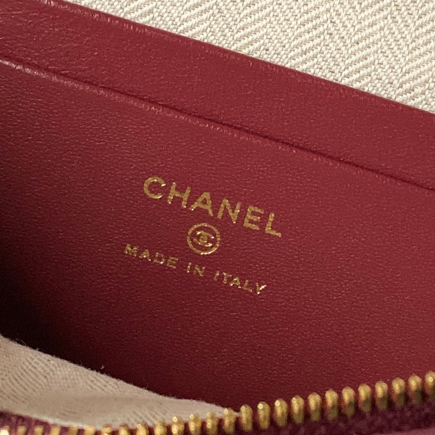 CHANEL 26S VANITY BAG 19 IN BURGUNDY RED CAVIAR CALFSKIN GOLD HARDWARE