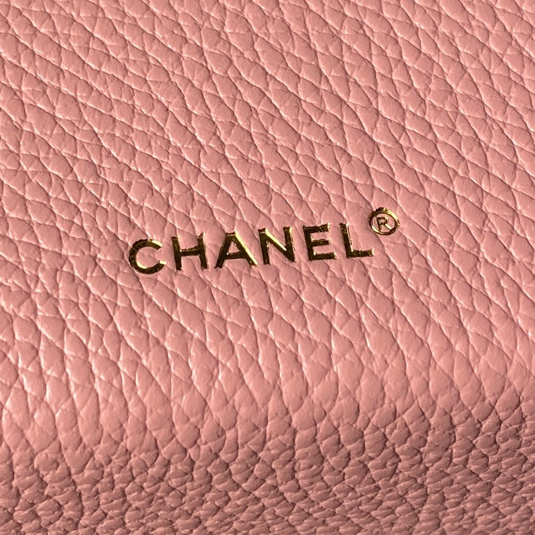 CHANEL 26S VANITY BAG 19 IN LIGHT PINK CAVIAR CALFSKIN GOLD HARDWARE