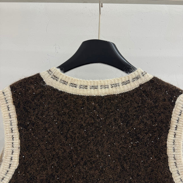 CHANEL 26S SLEEVELESS KNIT BLAZER 741