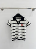 MIUMIU 26S SHORT-SLEEVED KNIT POLO SHIRT STYLE 1093