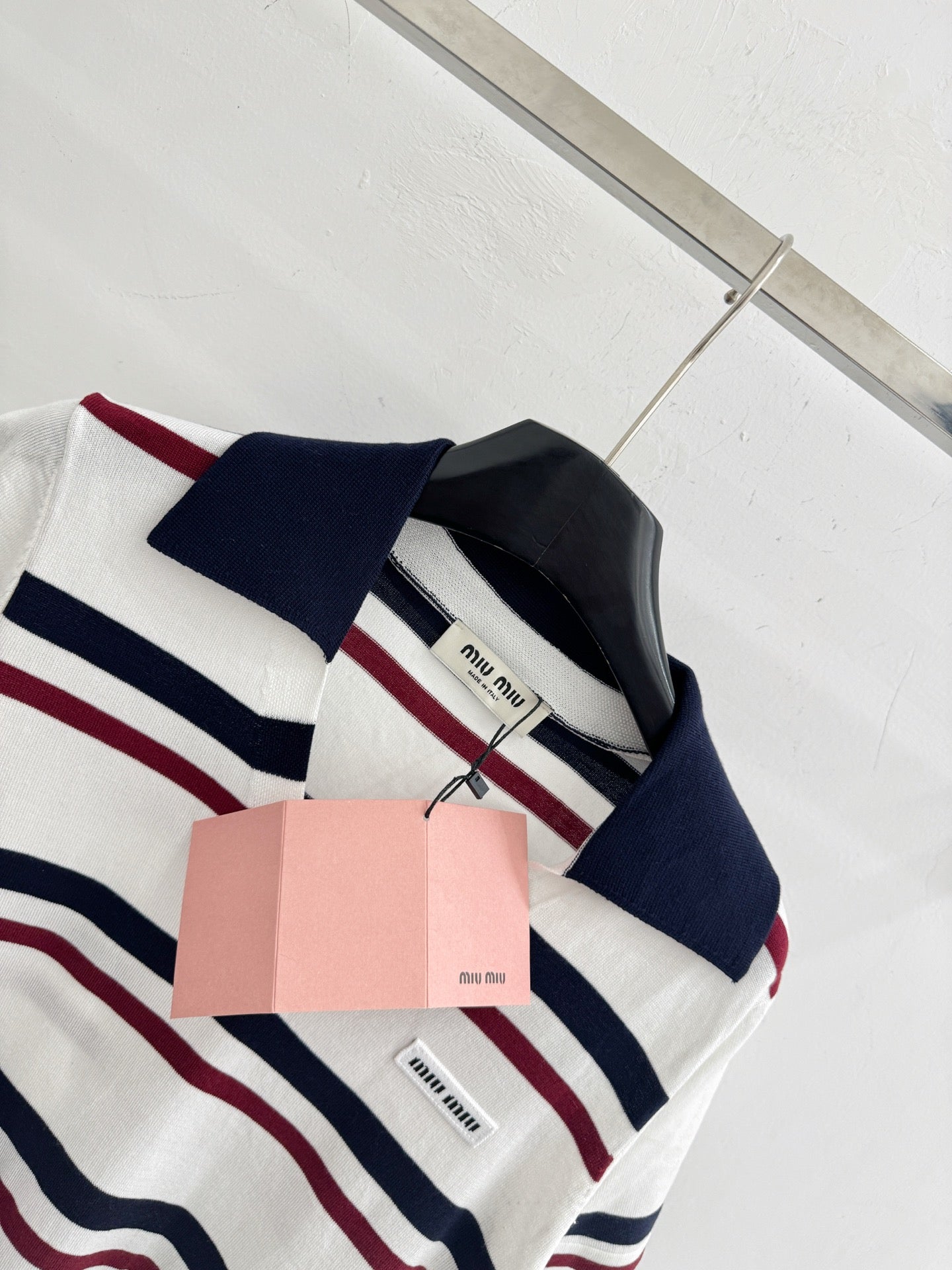 MIUMIU 26S SHORT-SLEEVED KNIT POLO SHIRT STYLE 1067