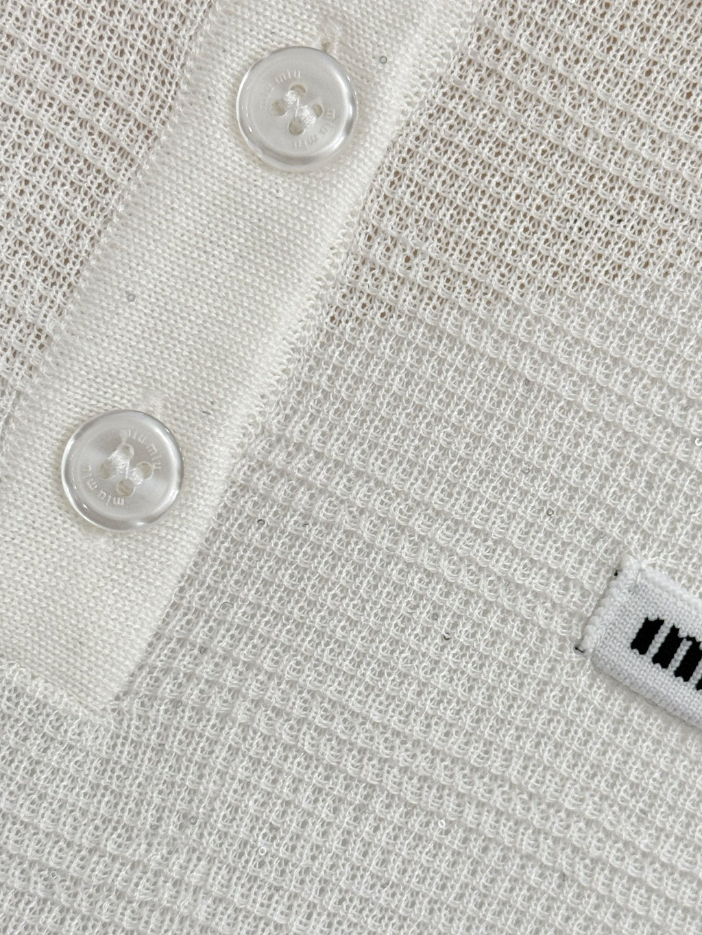 MIUMIU 26S SHORT-SLEEVED KNIT POLO SHIRT STYLE 1065