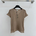 YSL 26S SHORT SLEEVE KNIT T-SHIRT 423