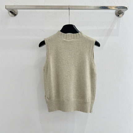YSL 26S SLEEVELESS MOCK NECK KNIT TOP 492