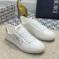 CD LOW TOP BASIC SNEAKER WHITE AND BLACK CALFSKIN