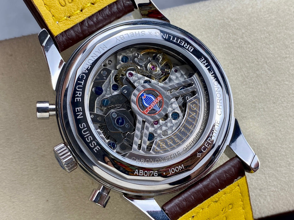 TOP TIME B01 SHELBY COBRA STEEL CASE BLUE MIX WHITE DIAL