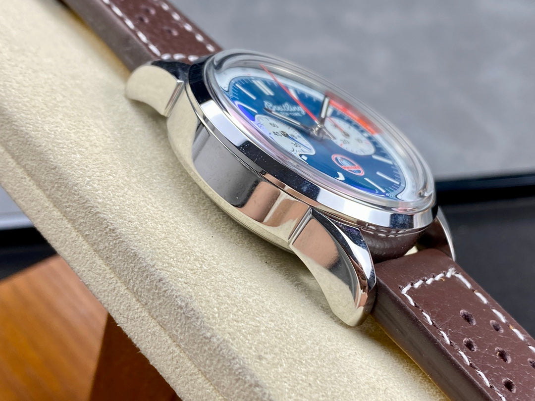 TOP TIME B01 SHELBY COBRA STEEL CASE BLUE MIX WHITE DIAL