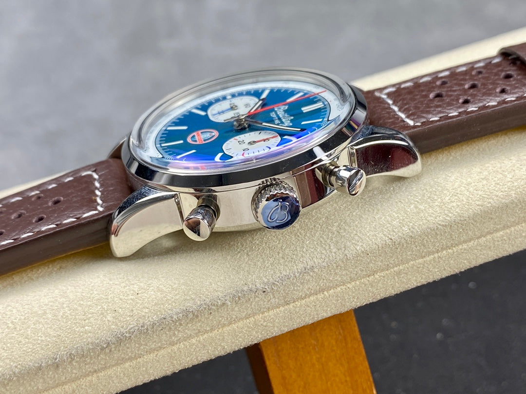 TOP TIME B01 SHELBY COBRA STEEL CASE BLUE MIX WHITE DIAL