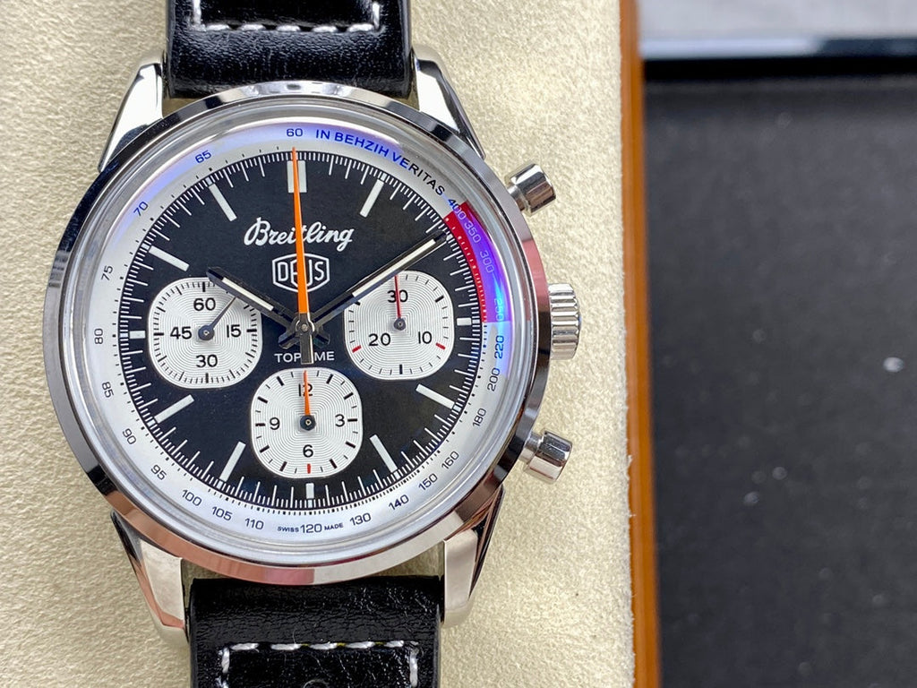 TOP TIME B01 DEUS STEEL CASE BLACK MIX WHITE DIAL