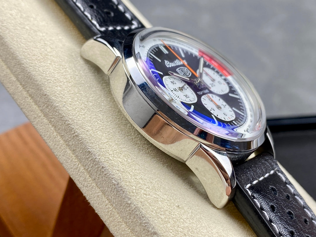 TOP TIME B01 DEUS STEEL CASE BLACK MIX WHITE DIAL