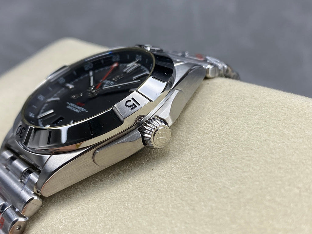 CHRONOMAT AUTOMATIC GMT 40 ALL STEEL BLACK DIAL