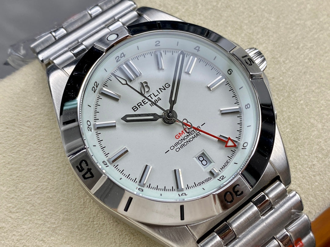 CHRONOMAT AUTOMATIC GMT 40 ALL STEEL WHITE DIAL