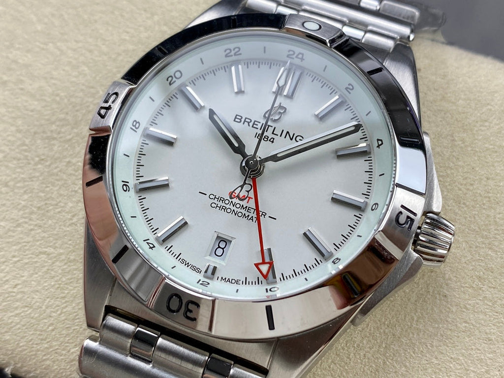 CHRONOMAT AUTOMATIC GMT 40 ALL STEEL WHITE DIAL