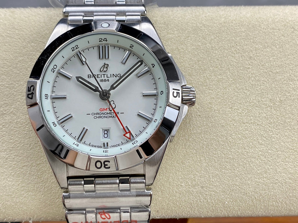 CHRONOMAT AUTOMATIC GMT 40 ALL STEEL WHITE DIAL