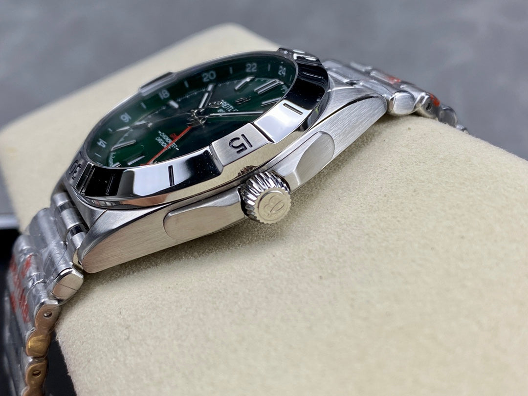 CHRONOMAT AUTOMATIC GMT 40 ALL STEEL DARK GREEN DIAL