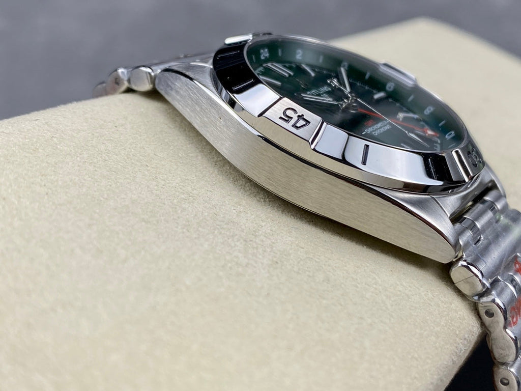 CHRONOMAT AUTOMATIC GMT 40 ALL STEEL DARK GREEN DIAL