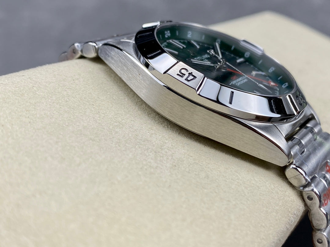 CHRONOMAT AUTOMATIC GMT 40 ALL STEEL DARK GREEN DIAL