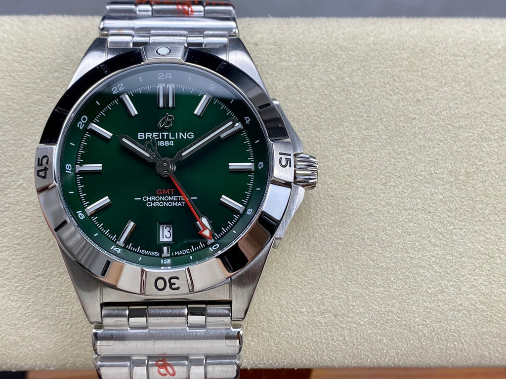 CHRONOMAT AUTOMATIC GMT 40 ALL STEEL DARK GREEN DIAL