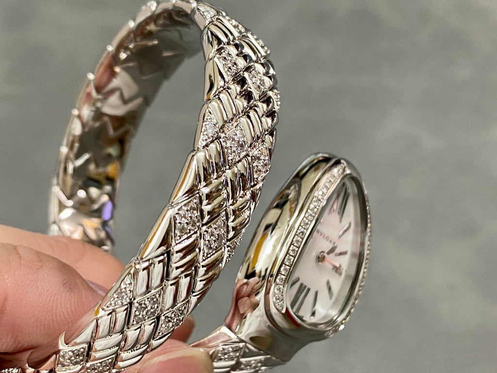 SERPENTI TUBOGAS QUARTZ WHITE GOLD WHITE DIAL