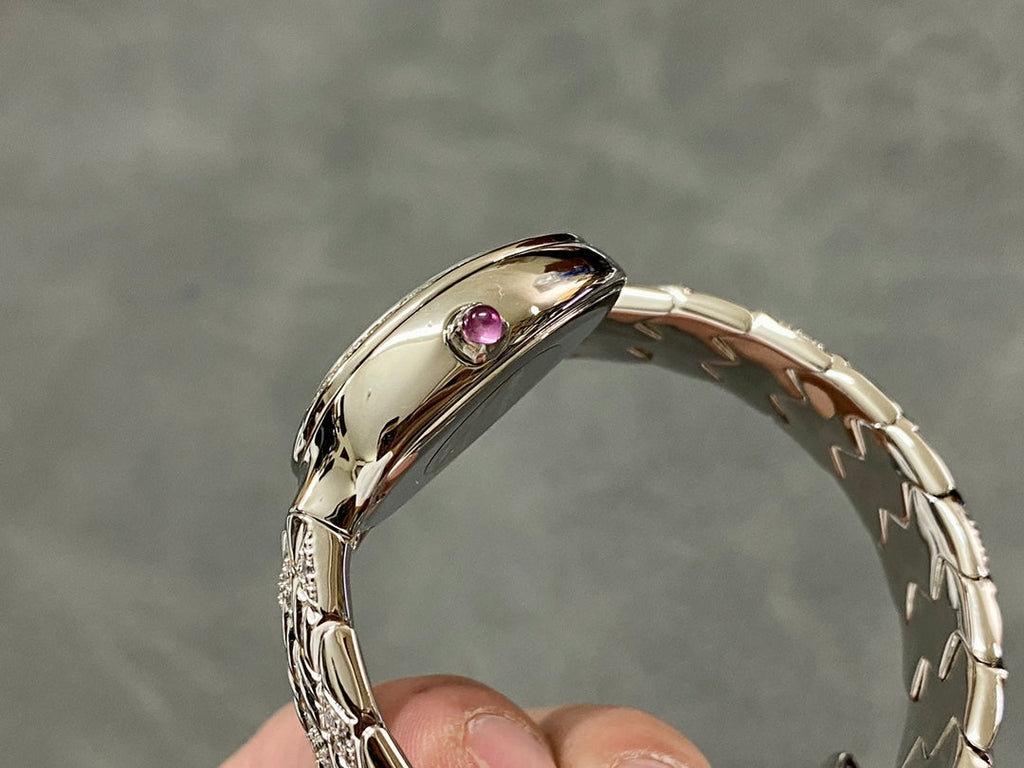 SERPENTI TUBOGAS QUARTZ WHITE GOLD WHITE DIAL