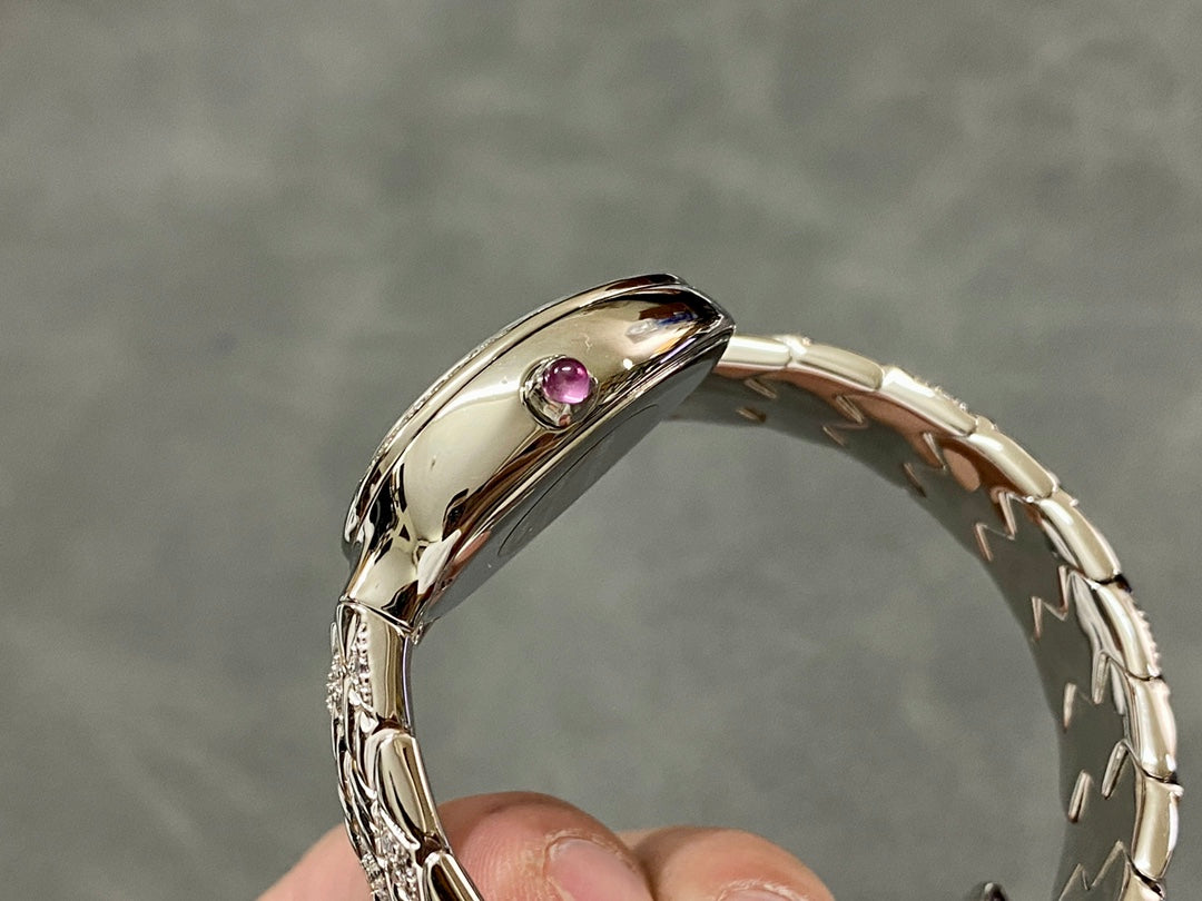 SERPENTI TUBOGAS QUARTZ WHITE GOLD WHITE DIAL