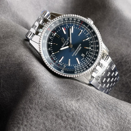 NAVITIMER AUTOMATIC 41 STEEL BEZEL MIDNIGHT BLUE DIAL