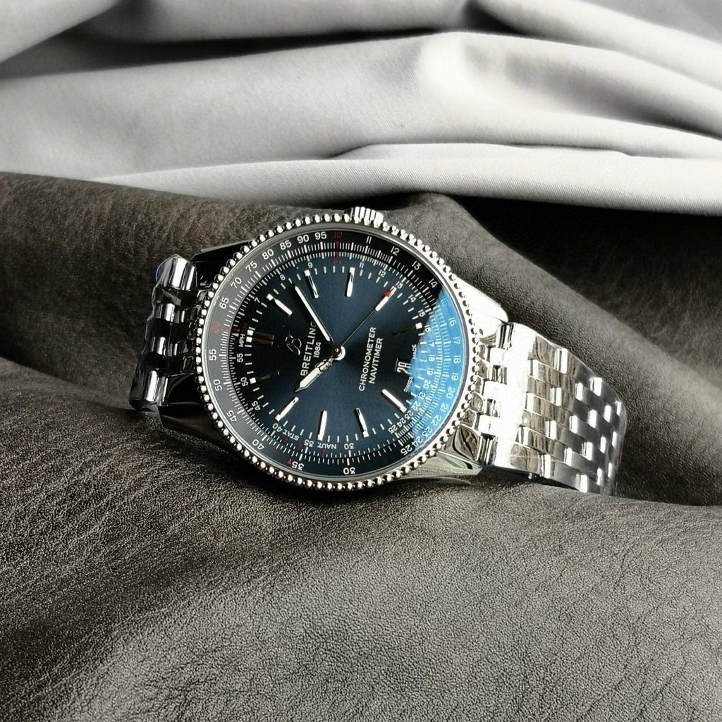 NAVITIMER AUTOMATIC 41 STEEL BEZEL MIDNIGHT BLUE DIAL