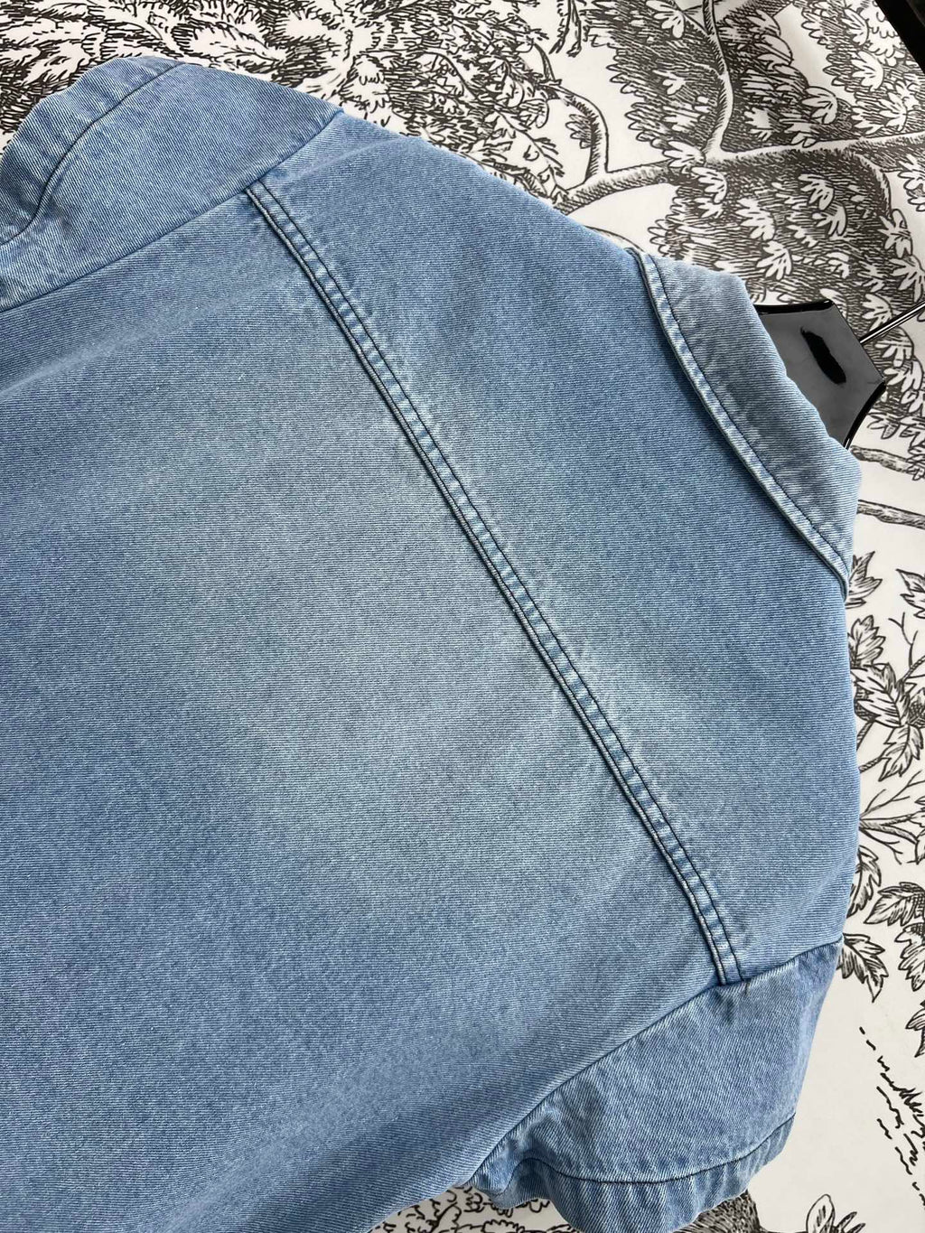JACKET DENIM JACQUARD DUSTY BLUE 266724