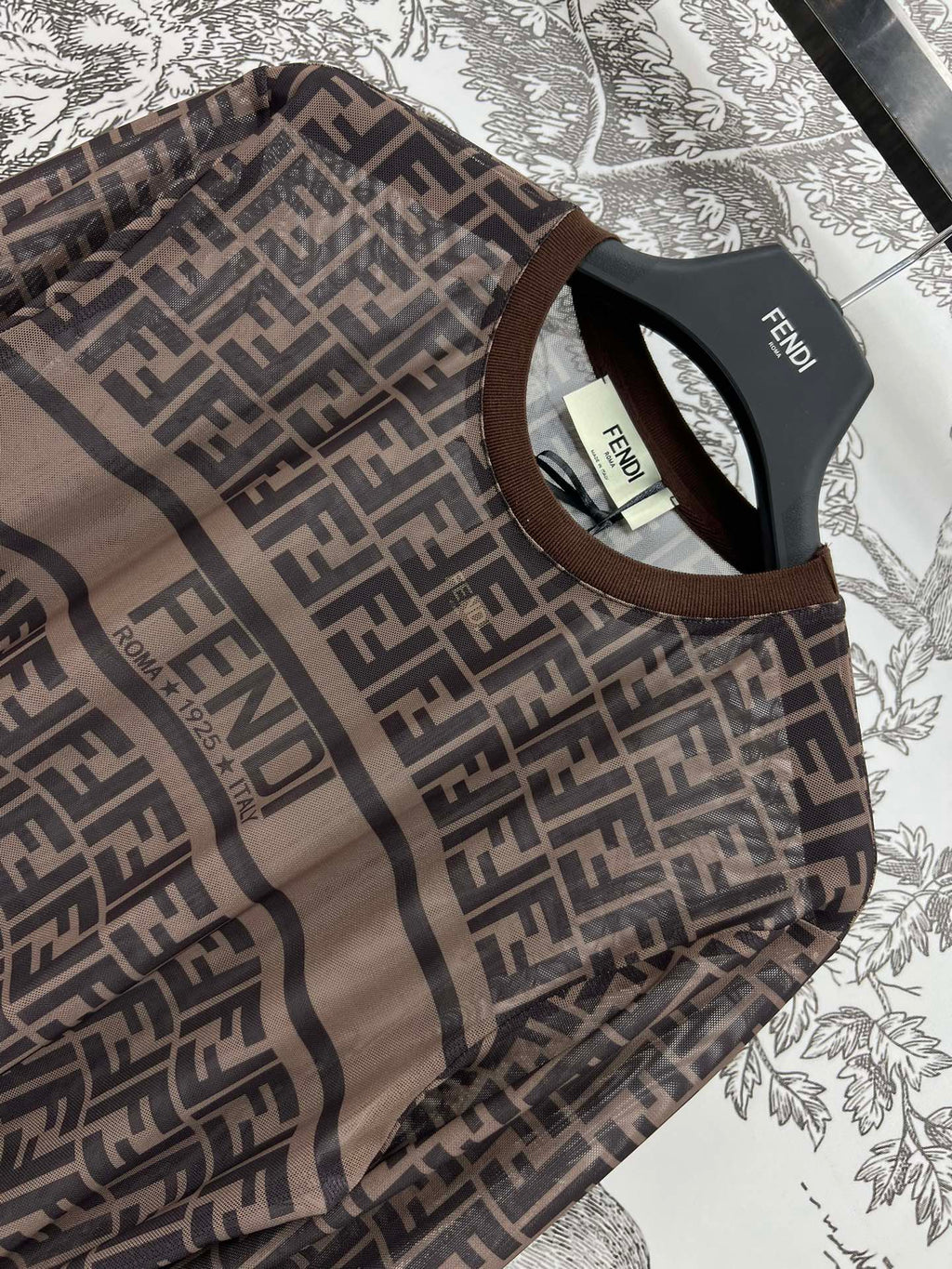 FENDI CREW NECK PRINTED T-SHIRT 268598