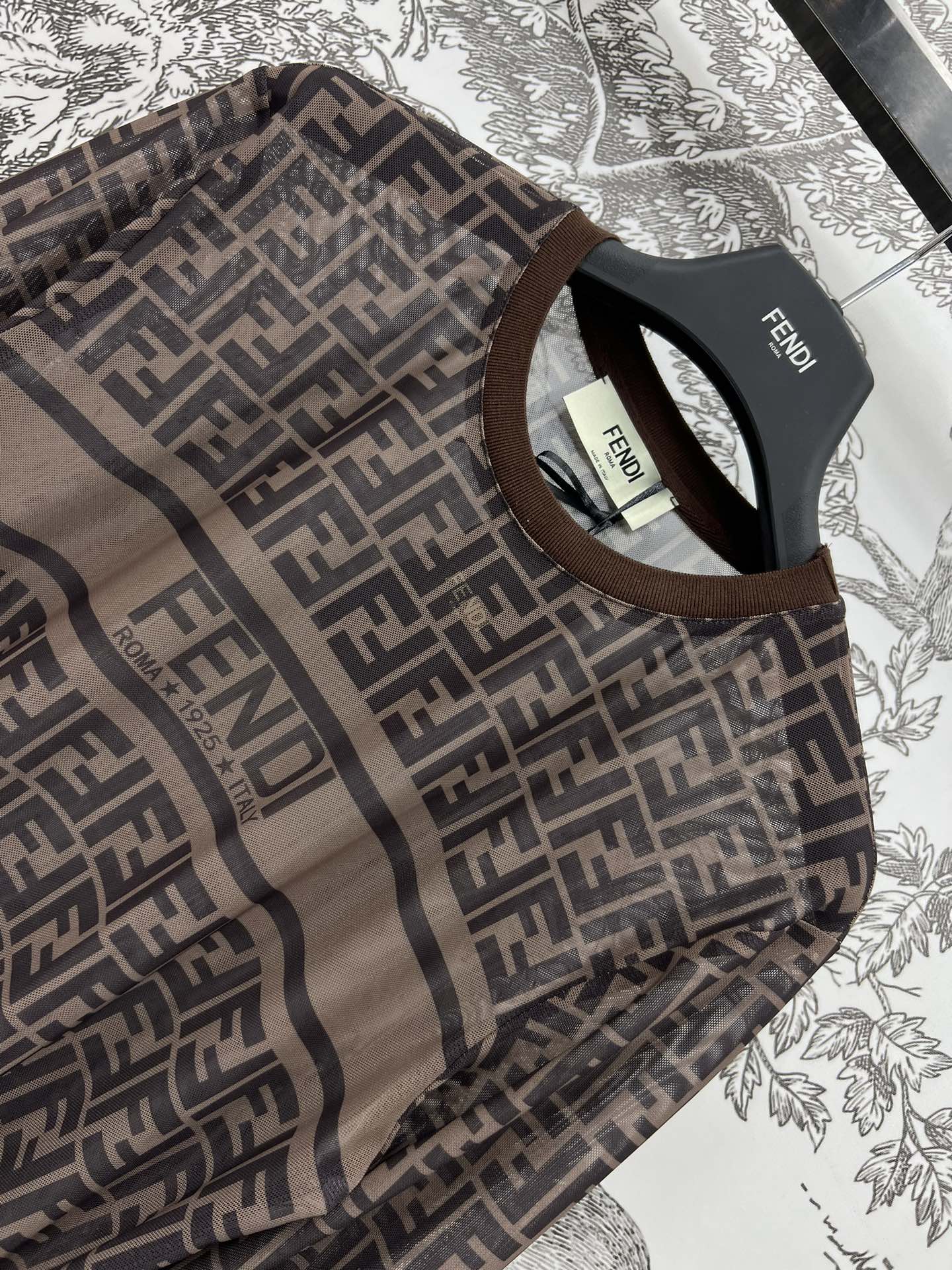 FENDI CREW NECK PRINTED T-SHIRT 268598
