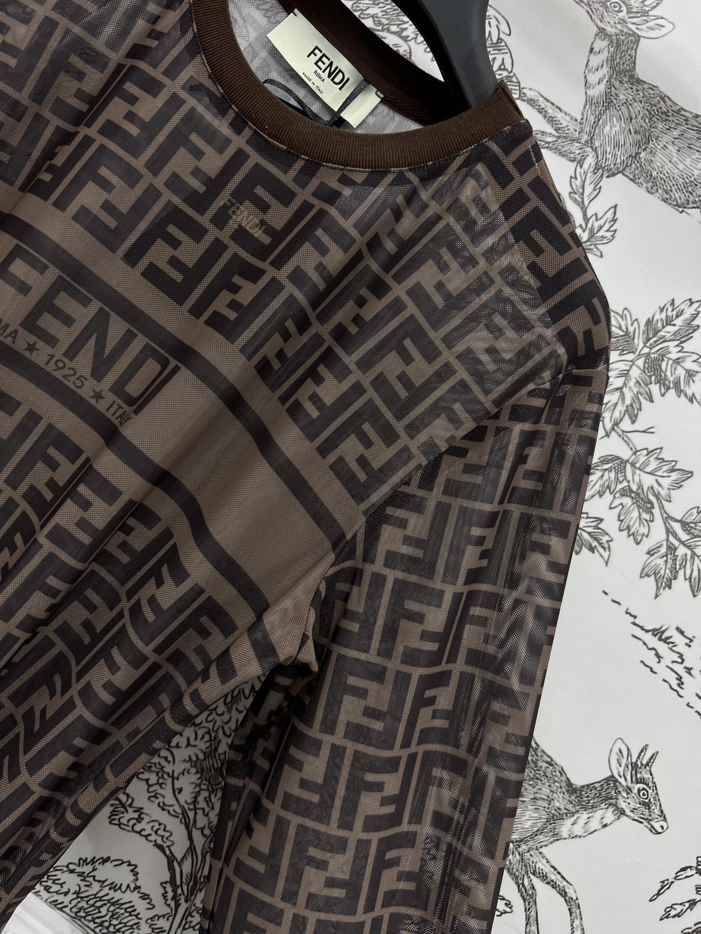 FENDI CREW NECK PRINTED T-SHIRT 268598