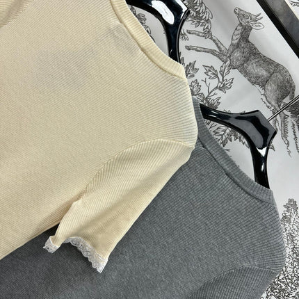 MIUMIU CROPPED KNIT FITTED TOP 268661