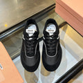 MIUMIU 26S SNEAKERS IN BLACK FABRIC AND SUEDE