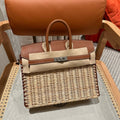 HM BIRKIN PICNIC 25 CM IN CAMEL CALFSKIN SILVER HARDWARE