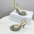 DIOR 26S HIGH-HEEL BACK-STRAP SHOES IN MULTICOLOR FABRIC