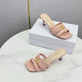 DIOR 26S 30 MONTAIGNE HIGH-HEELED IN LIGHT PINK CALFSKIN GOLD HARDWARE