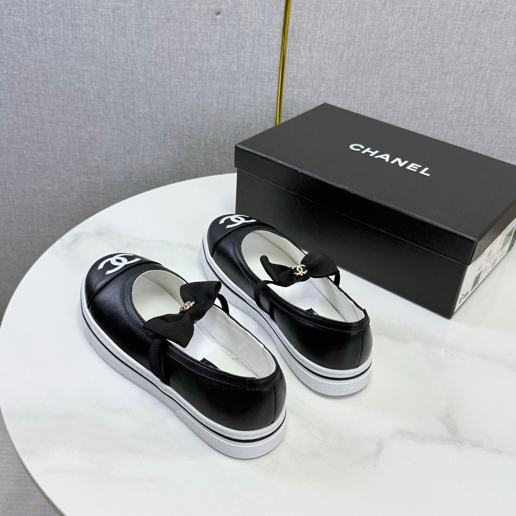 CHANEL 26S MARY JANE SNEAKERS IN BLACK CALFSKIN