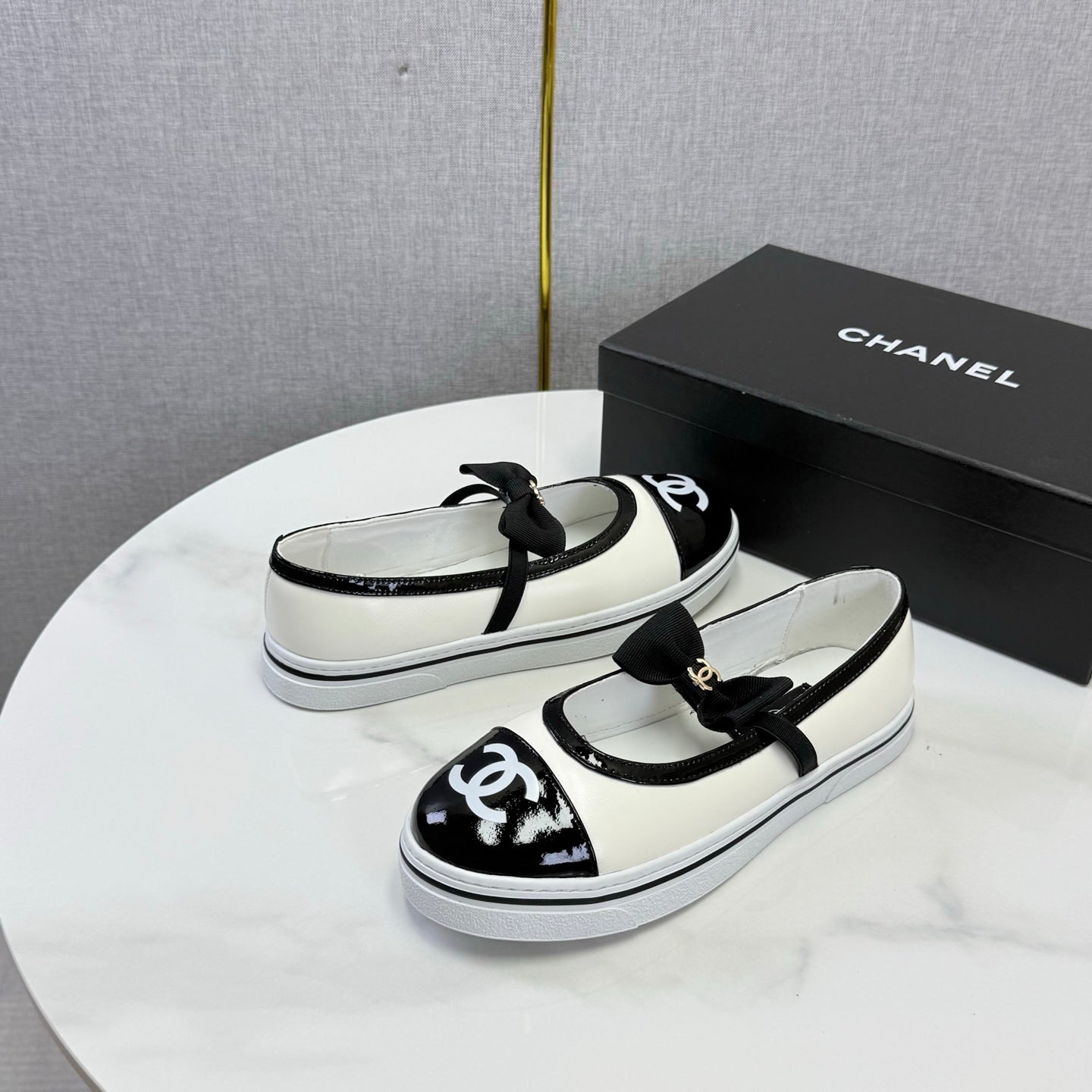 CHANEL 26S MARY JANE SNEAKERS IN WHITE CALFSKIN