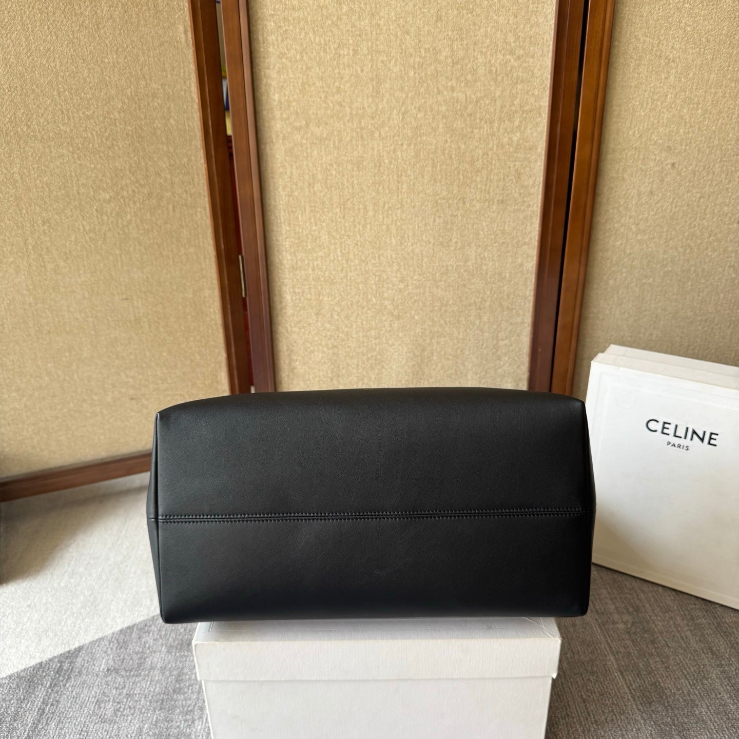 CELINE 26S DOCTOR'S POUCH HANDBAG 35 IN BLACK CALFSKIN
