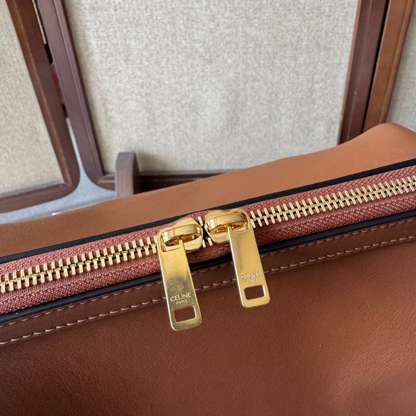 CELINE 26S DOCTOR'S POUCH HANDBAG 35 IN BROWN CALFSKIN
