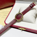 BAIGNOIRE WATCH GOLD CASE AND LEATHER STRAP
