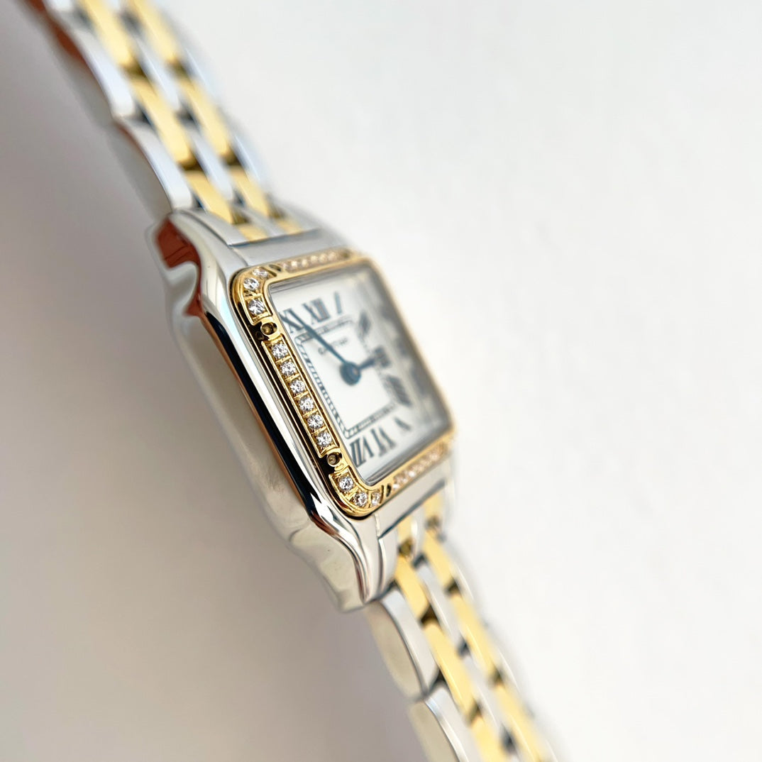 PANTHÈRE DE CARTIER WATCH GOLD AND SILVER CASE